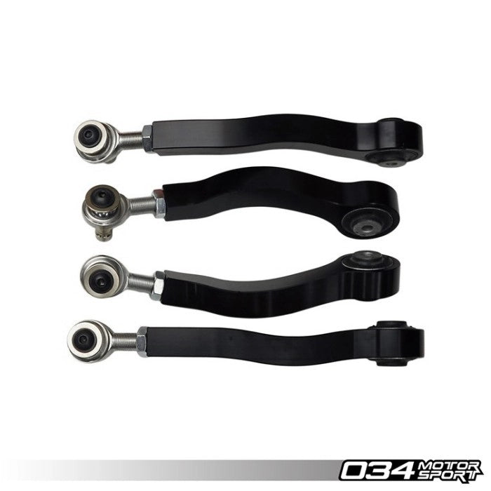 034 Motorsport Density Line Control Arm Kit Upper Adjustable, B8/B8.5 Audi A4/S4/RS4, A5/S5/RS5, Q5/SQ5, C7/C7.5 A6/S6/RS6, A7/S7/RS7, & 95B Porsche Macan