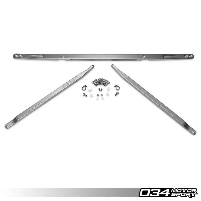 034Motorsport Front Strut Brace, C8 Audi A6/S6/RS6/Allroad & A7/S7/RS7, Billet Aluminum