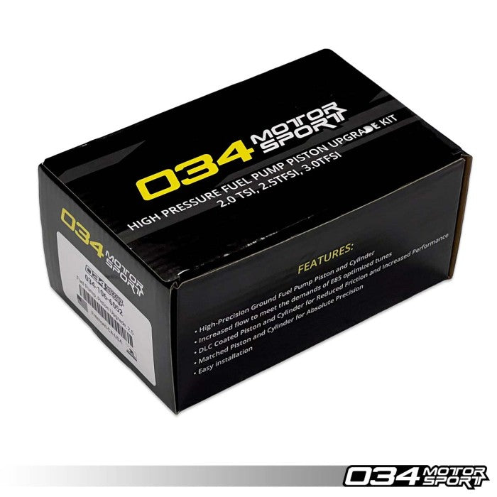 034Motorsport High Pressure Fuel Pump Piston Upgrade Kit, 2.0TSI, 2.5TFSI, 3.0TFSI Supercharged