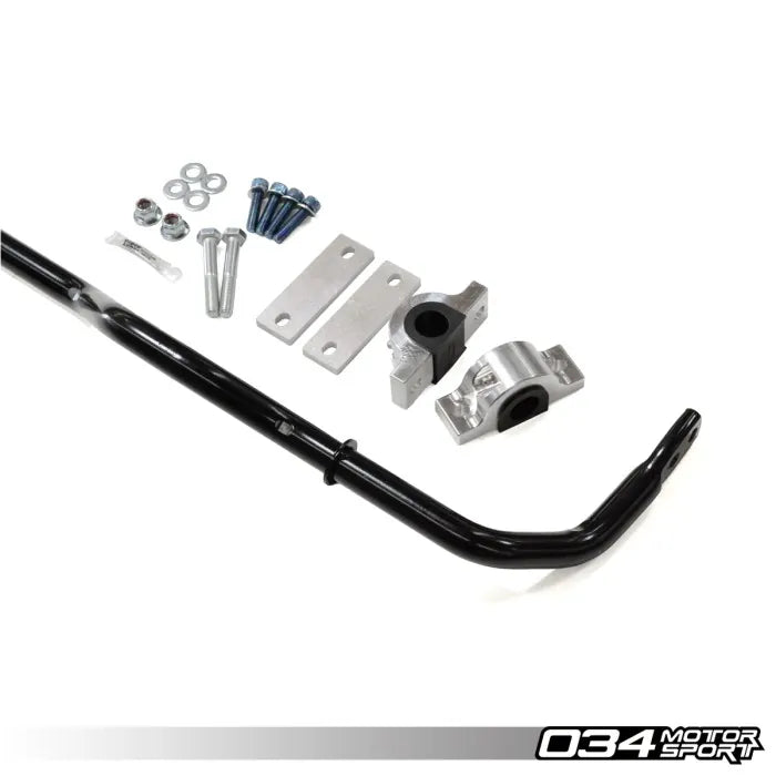034Motorsport Adjustable Solid Rear Sway Bar, 8J/8P Audi TT/TTS/TTRS & A3/S3/RS3, MkV/MkVI Volkswagen R32 & Golf R
