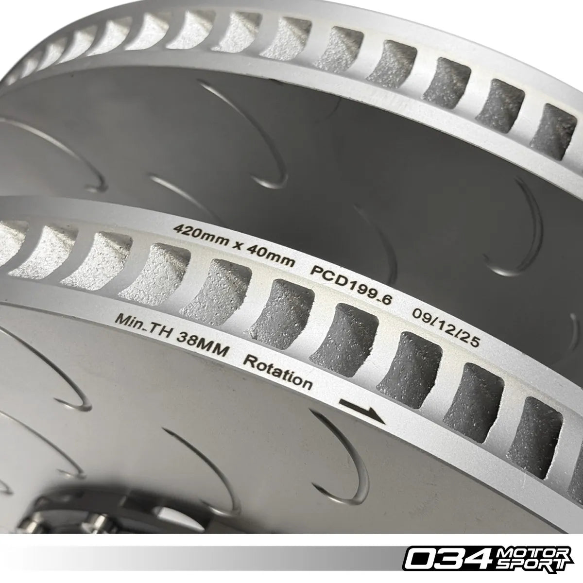 034Motorsport 2-Piece Floating Front Brake Rotor Upgrade for Audi C8 RS6 & RS7