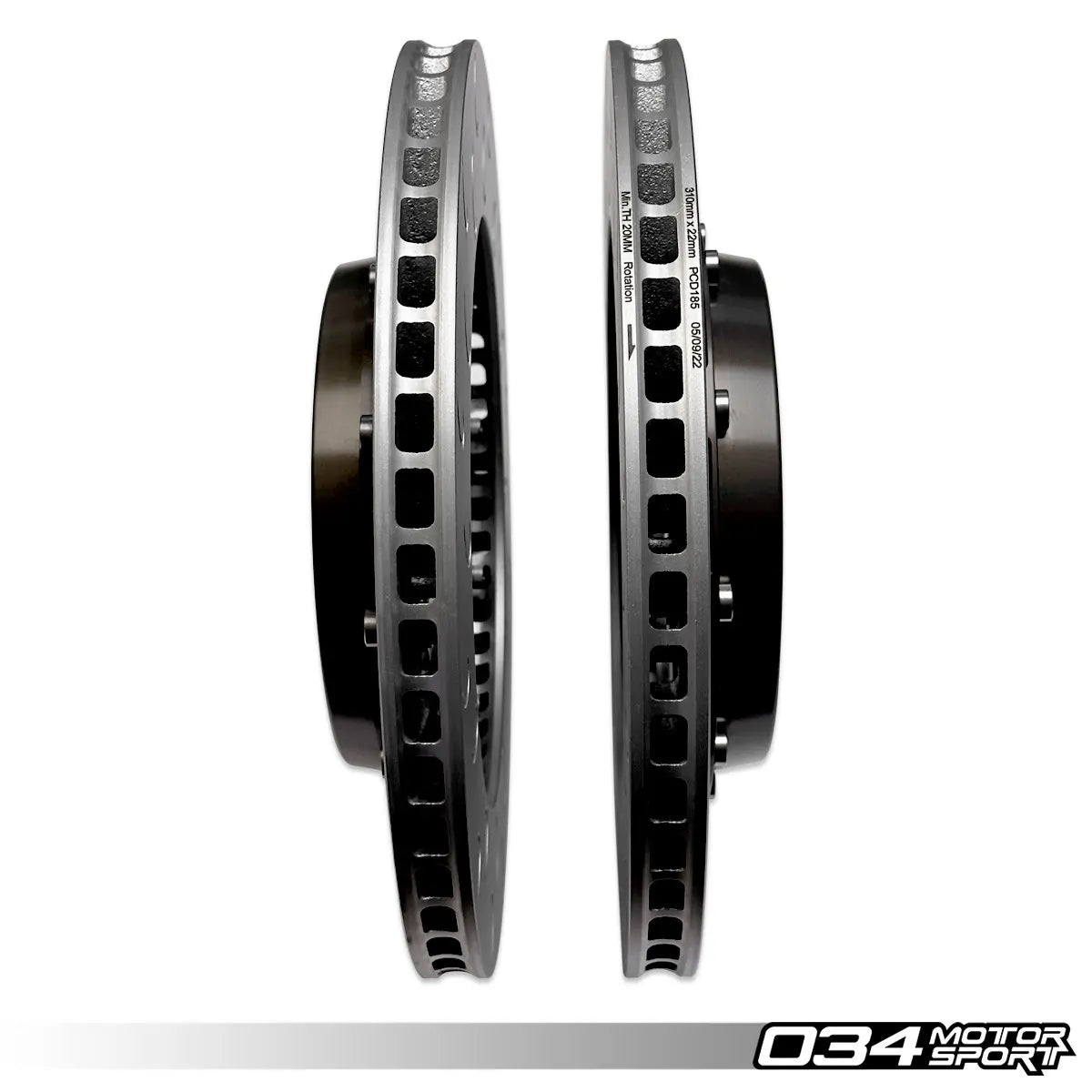 034Motorsport 2-Piece Floating Rear Brake Rotor 310mm Upgrade for MQB and MQB EVO VW & Audi