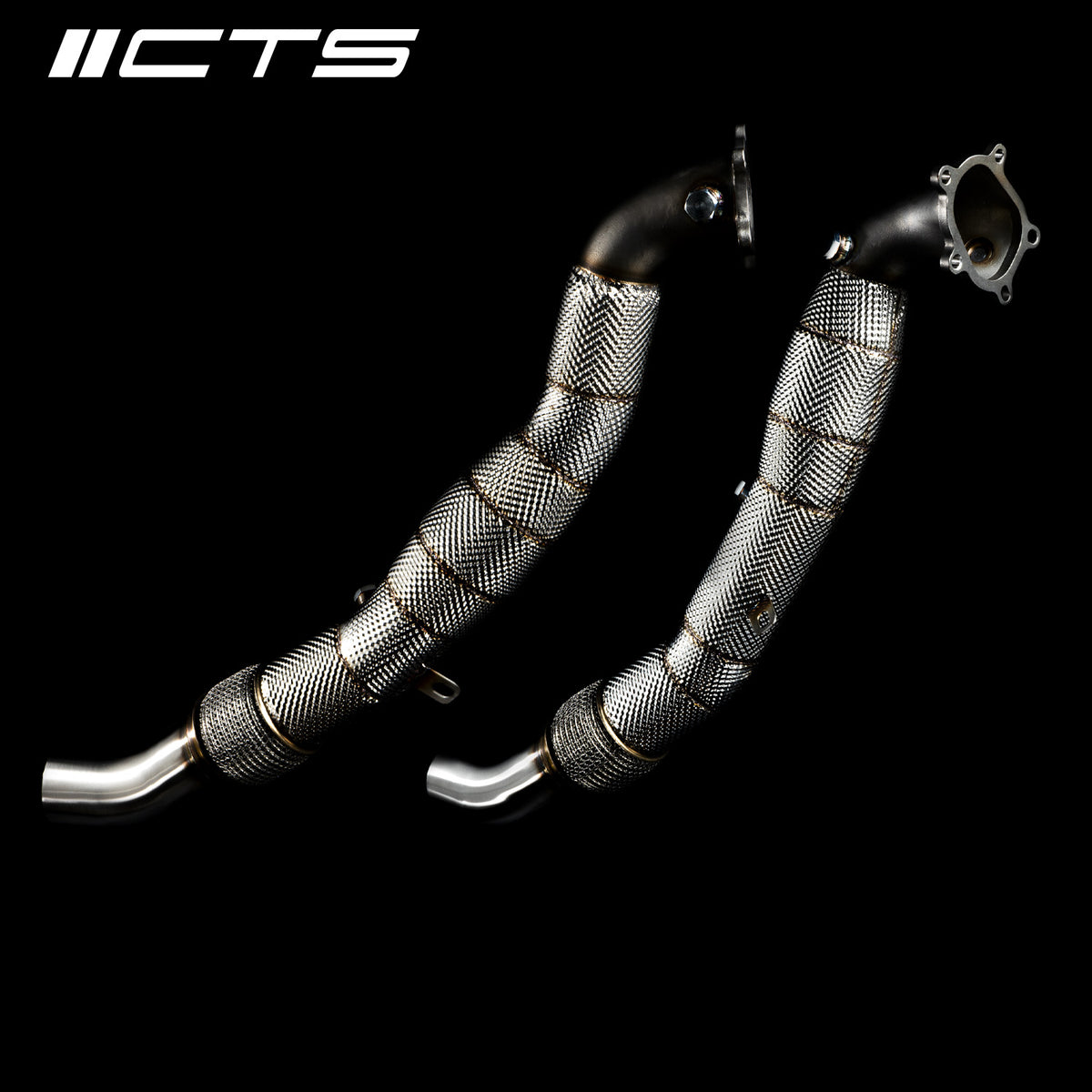 CTS TURBO AUDI C7/C7.5 S6/S7/RS7 4.0T CAST DOWNPIPE SET WITH HIGH FLOW CATS