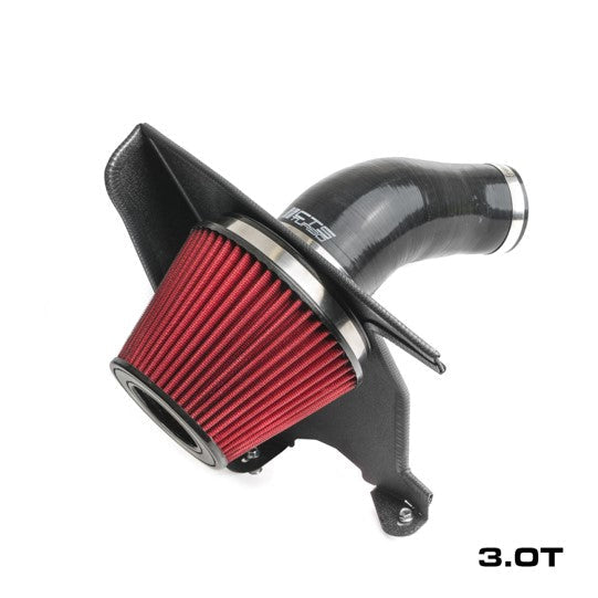 CTS Turbo Car air filter with red pleated element and black housing on a white background