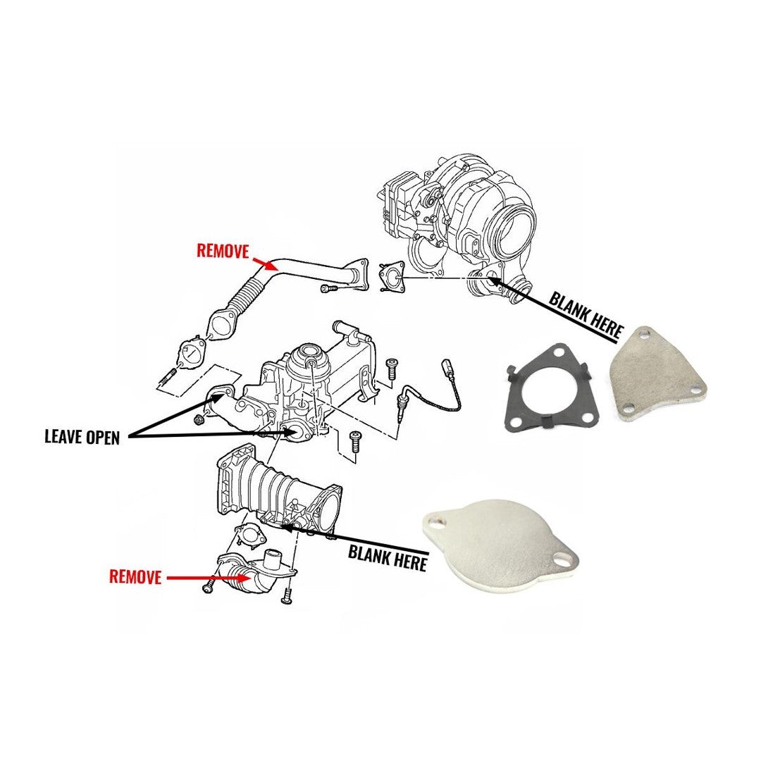 Darkside Audi B9 / C7 / VW Amarok Platform 3.0 TDI V6 EGR and Cooler Blanking Kit