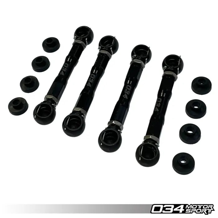 034Motorsport Adjustable Lowering Link Kit, Billet Aluminum, Audi C7 with Adaptive Air Suspension