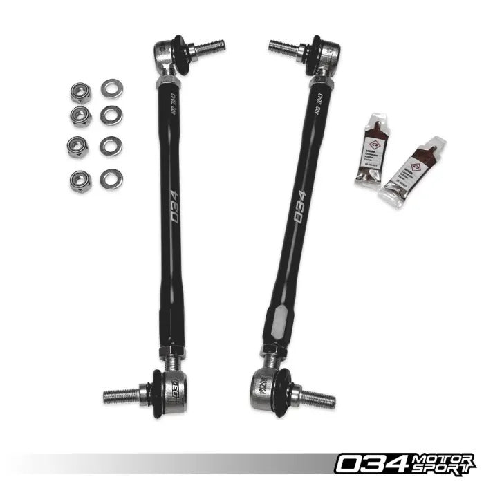 034 Motorsport Dynamic+ Billet Adjustable Front Sway Bar End Links, E8X & E9X BMW M