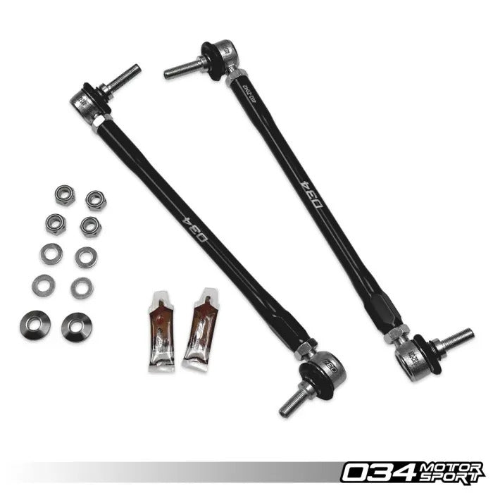 034 Motorsport Dynamic+ Billet Adjustable Front Sway Bar End Links, E8X & E9X BMW M