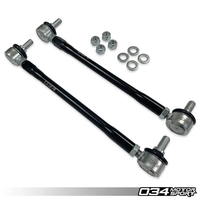 034Motorsport Dynamic+ Billet Adjustable Front Sway Bar End Link Kit, Volkswagen & Audi PQ35, MQB, and MQB EVO