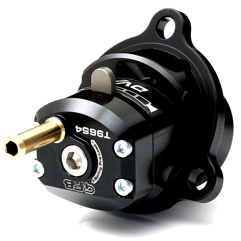 GFB T9654 DVX DIVERTER VALVE: PERFORMANCE WITH VOLUME CONTROL suits Ford, Volvo, Porsche & Borg Warner EFR Turbos